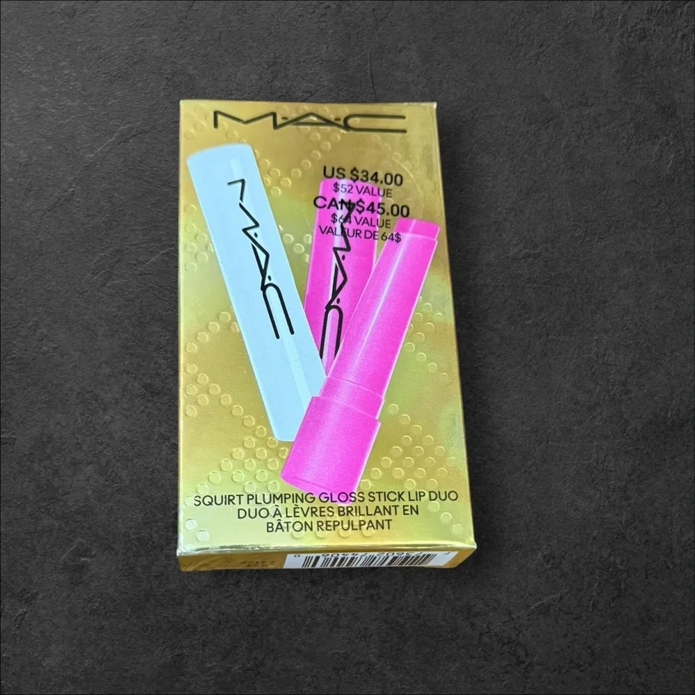 MAC Clear/Amped Squirt Plumping Gloss Stick Lip Duo New in Box - Picture 1 of 2